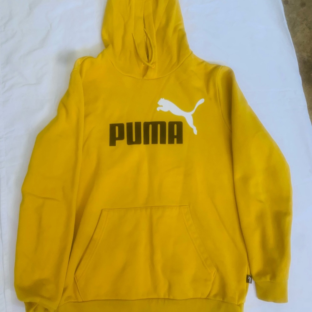 PUMA Men's Yellow Hoodie